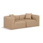 Cube - Modular 2 Seat Sofa - Tan, 72"