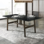 Destin - Dining Table - Sintered Stone & Walnut Finish, 71"