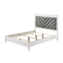 Chelsie - Queen Bed - Gray Fabric & - White