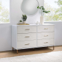 Myles - Dresser - White, Champagne & Gold Finish, 47" Wide