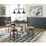 Valebeck - White - 5 Pc. - Counter Table, 4 Upholstered Barstools