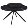 Briggs - Round Marble Printed Glass Top Coffee Table, 35.75"