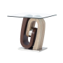 T4126 - End Table Column - Dark Brown / Oak - Light Brown, 15.35"