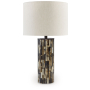 Ellford - Black / Brown / Cream - Poly Table Lamp